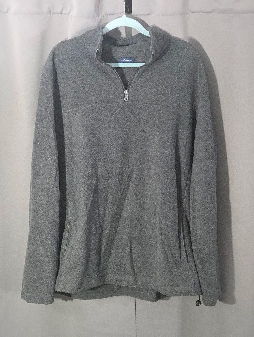 Croft & Barrow Men’s Gray Quarter-Zip Fleece Pullover Big And Tall